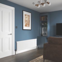 DeLonghi 600mm x 1406mm 4586BTU Traffic White Horizontal 2 Column Radiator