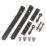 GateMate Black Straight Adjustable Bands & Hooks 165mm x 18" x 450mm 2 Pack