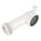 McAlpine  Rigid 90° Angled Pan Connector with Vent White 363mm
