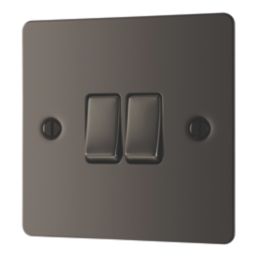 LAP  20A 16AX 2-Gang 2-Way Light Switch  Black Nickel