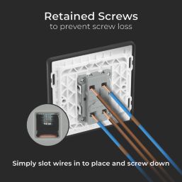 British General Evolve 20A 16AX 1-Gang Intermediate Light Switch Matt Black with Black Inserts