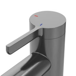 Swirl Bonda Titanium 136mm Standard Lever Mono Basin Mixer Tap  With Clicker Waste