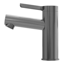 Swirl Bonda Titanium 136mm Standard Lever Mono Basin Mixer Tap  With Clicker Waste