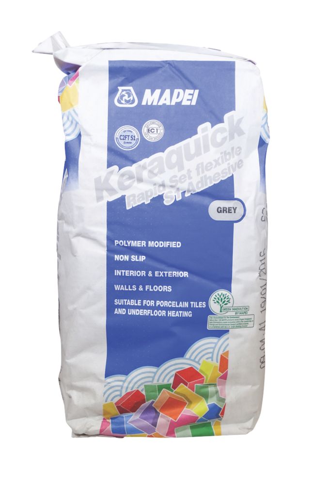 Mapei Keraquick Wall & Floor RapidSet Flexible Tile Adhesive Grey 10kg