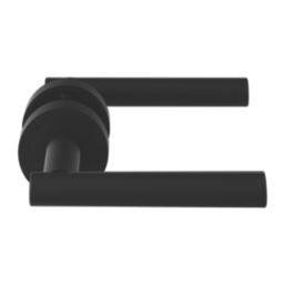 Cooke & Lewis Asker Fire Rated Lever on Rose Handle Pair Matt Black