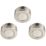 LAP Iris Round LED CCT Cabinet Downlights Satin Nickel 15W 3 x 400lm 3 Pack