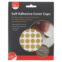 Timco 13mm 112 Pack Oak Screw Cover Stickers