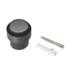 Eclipse Round Linear Floor Door Stop 30 x 40mm Matt Black