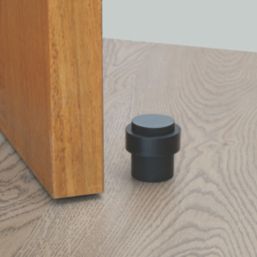 Eclipse Round Linear Floor Door Stop 30 x 40mm Matt Black