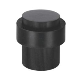 Eclipse Round Linear Floor Door Stop 30 x 40mm Matt Black