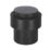 Eclipse Round Linear Floor Door Stop 30 x 40mm Matt Black