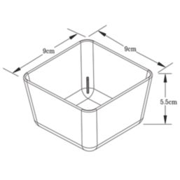 Essentials Nitaki Plastic Cutlery Tray 90mm x 90mm Grey