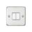 MK Contoura 10A 2-Gang 2-Way Switch  Brushed Stainless Steel with White Inserts