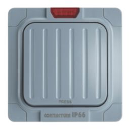 Contactum  IP66 20A 1-Gang 1-Way Weatherproof Outdoor "Press" Retractive Switch