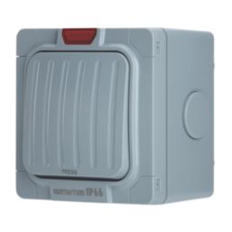 Contactum  IP66 20A 1-Gang 1-Way Weatherproof Outdoor "Press" Retractive Switch