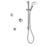 Mira Mode Dual HP/Combi Rear-Fed Chrome Thermostatic Digital Bath/Shower Mixer