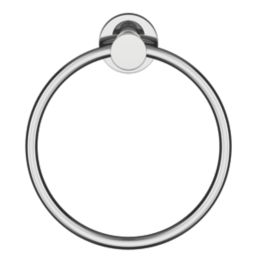 Swirl Caldew Bathroom Towel Ring Chrome