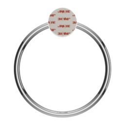 Swirl Caldew Bathroom Towel Ring Chrome