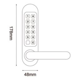 Smith & Locke  Push-Button Lock w/ Handles  60mm Black