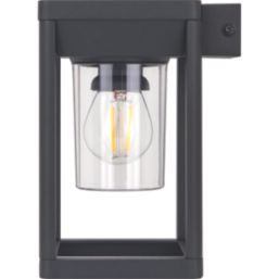 Luceco Filament
 Outdoor LED Solar Wall Lantern With PIR Sensor Black 220lm