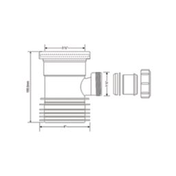 McAlpine  Push-Fit 1-Boss Single Socket Toilet Connector Pipe White 110mm