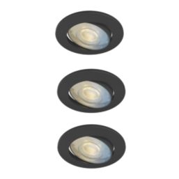 Calex SMD 220-240V 2700-6500K Adjustable Tilting Head  LED Smart Downlights Black 4.9W 345lm 3 Pack