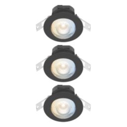 Calex SMD 220-240V 2700-6500K Adjustable Tilting Head  LED Smart Downlights Black 4.9W 345lm 3 Pack