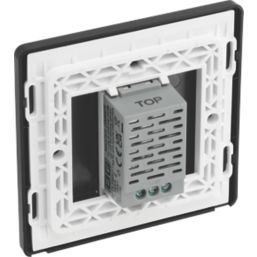 British General Evolve 1-Gang 2-Way LED Single Master Trailing Edge Touch Dimmer Switch  Black Chrome