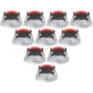 Lexco Tauri Fixed  Fire Rated LED Downlights Polished Chrome 8W 500-800lm 10 Pack