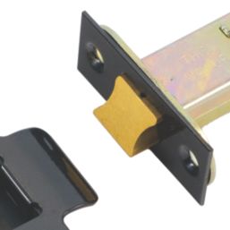 Smith & Locke Matt Black Heavy Duty Tubular Mortice Latch 76mm Case - 57mm Backset