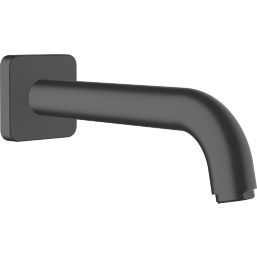 Hansgrohe Vernis Shape Matt Black Wall Mounted Bath Mixer Tap Spout