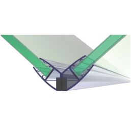 ETAL Neo Magnetic Sliding Shower Door Seals Clear 6mm x 2000mm 2 Pack