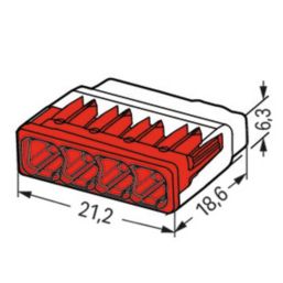Wago 2773-404 32A 4-Way Push-Wire Connectors 80 Pack