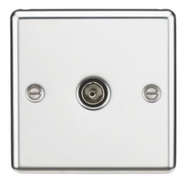 Knightsbridge  1-Gang Coaxial TV Socket Polished Chrome
