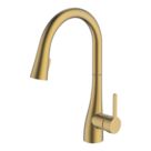 Swirl Oxford  Pull-Out Spray Mixer Kitchen Tap Brass-Effect