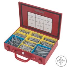 Quicksilver  PZ Double-Countersunk Woodscrews General Trade Case 1400 Pcs