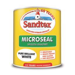Sandtex 1Ltr Smooth White Masonry Paint