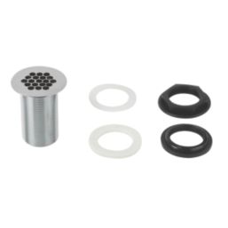 Flomasta Unslotted Free Flowing Grated Basin Waste Chrome-Plated Brass 32mm