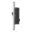 Contactum Lyric 10AX 1-Gang Intermediate Switch Brushed Steel with Black Inserts