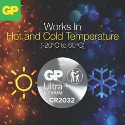 GP Batteries CR2032 3V Coin Cell Lithium Batteries  2 Pack