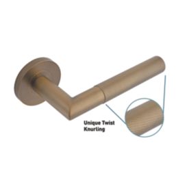 Eclipse Ultimate Revolve Fire Rated Lever On Rose Door Handle Pair Antique Brass 1 Pair