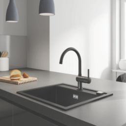 Grohe Minta Kitchen Mono Mixer Tap Matt Black