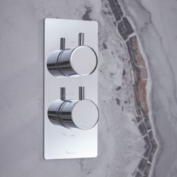 Meda Rear-Fed Concealed Chrome Thermostatic Mixer Shower