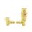 ETAL Danva 15mm x 1/2" Brushed Brass Angled & L/S Modern Thermostatic Radiator Valve & Lockshield