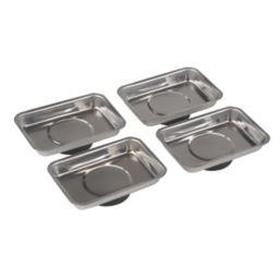 Silverline Steel Magnetic Tray Set 95mm 4 Pieces