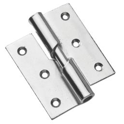 Smith & Locke Polished Chrome  Rising Butt Hinges LH 75mm x 70.6mm 2 Pack