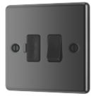 LAP  13A Switched Fused Spur  Black Nickel with Black Inserts