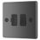 LAP  13A Switched Fused Spur  Black Nickel with Black Inserts