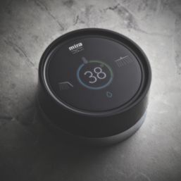 Mira Platinum Remote Dual Outlet HP/Combi Thermostatic Black/Chrome Wireless Digital Shower Valve & Controller With Diverter