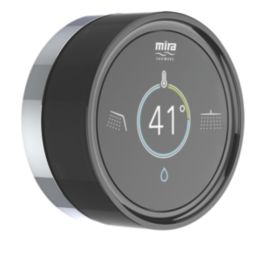 Mira Platinum Remote Dual Outlet HP/Combi Thermostatic Black/Chrome Wireless Digital Shower Valve & Controller With Diverter